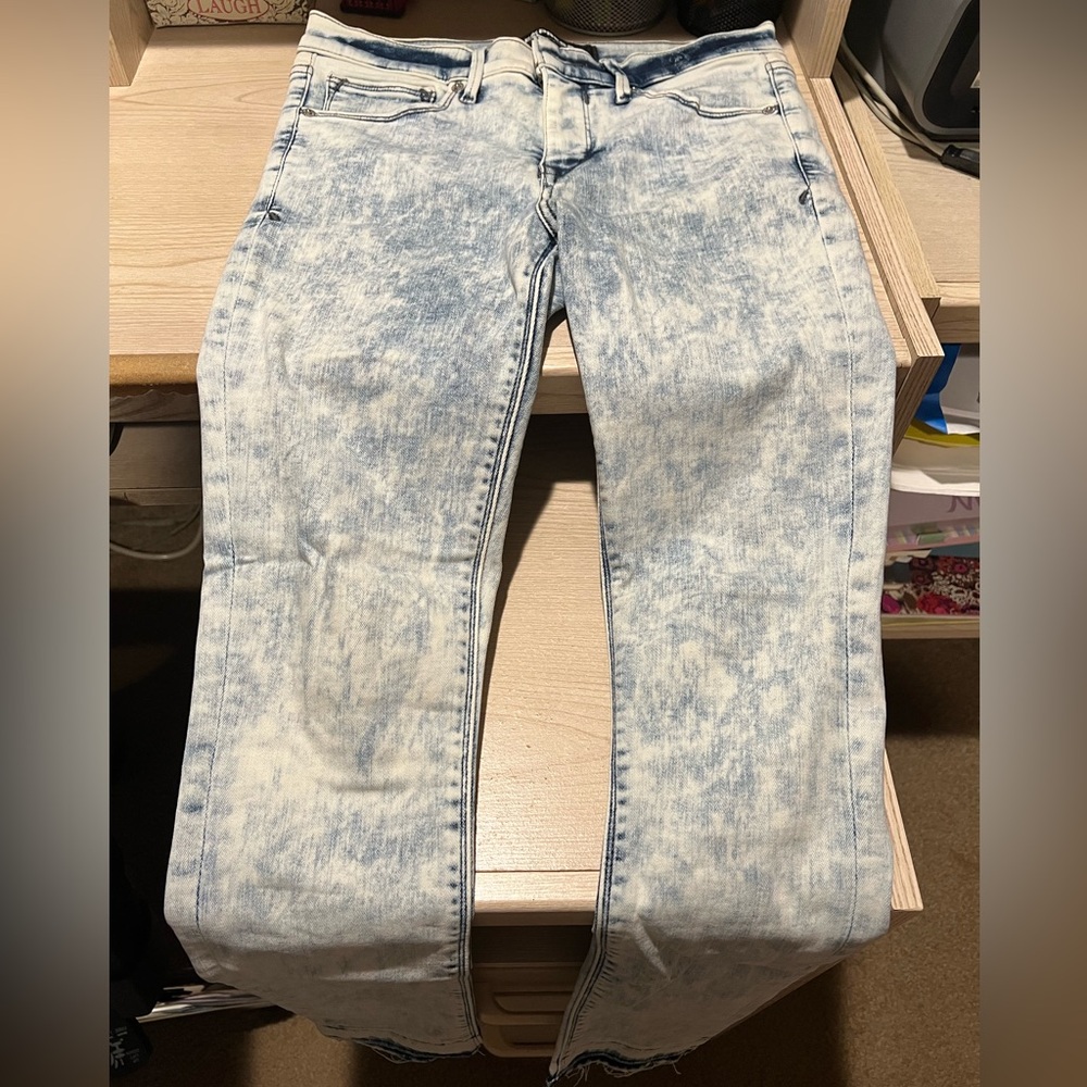 Express Acid Wash Skinny Jeans